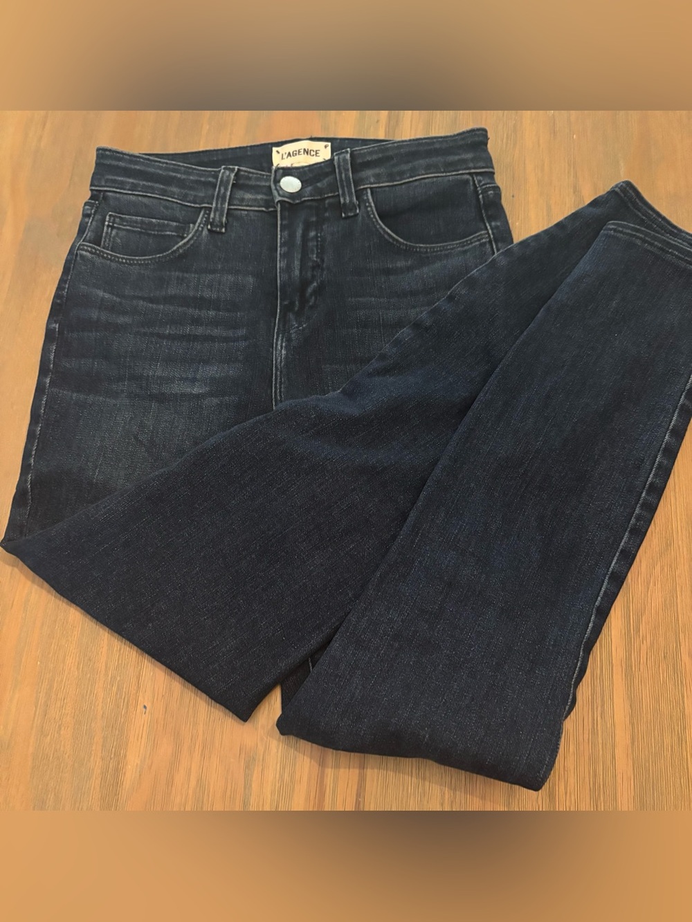 L'AGENCE Margot High Rise Skinny Jeans in Wilder Dark Wash Size 24